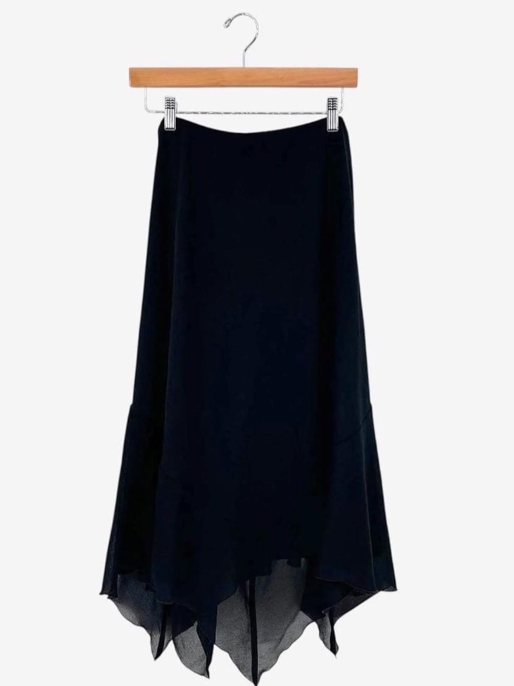 vintage 90s plus size black asymmetrical witchy goth fairy skirt